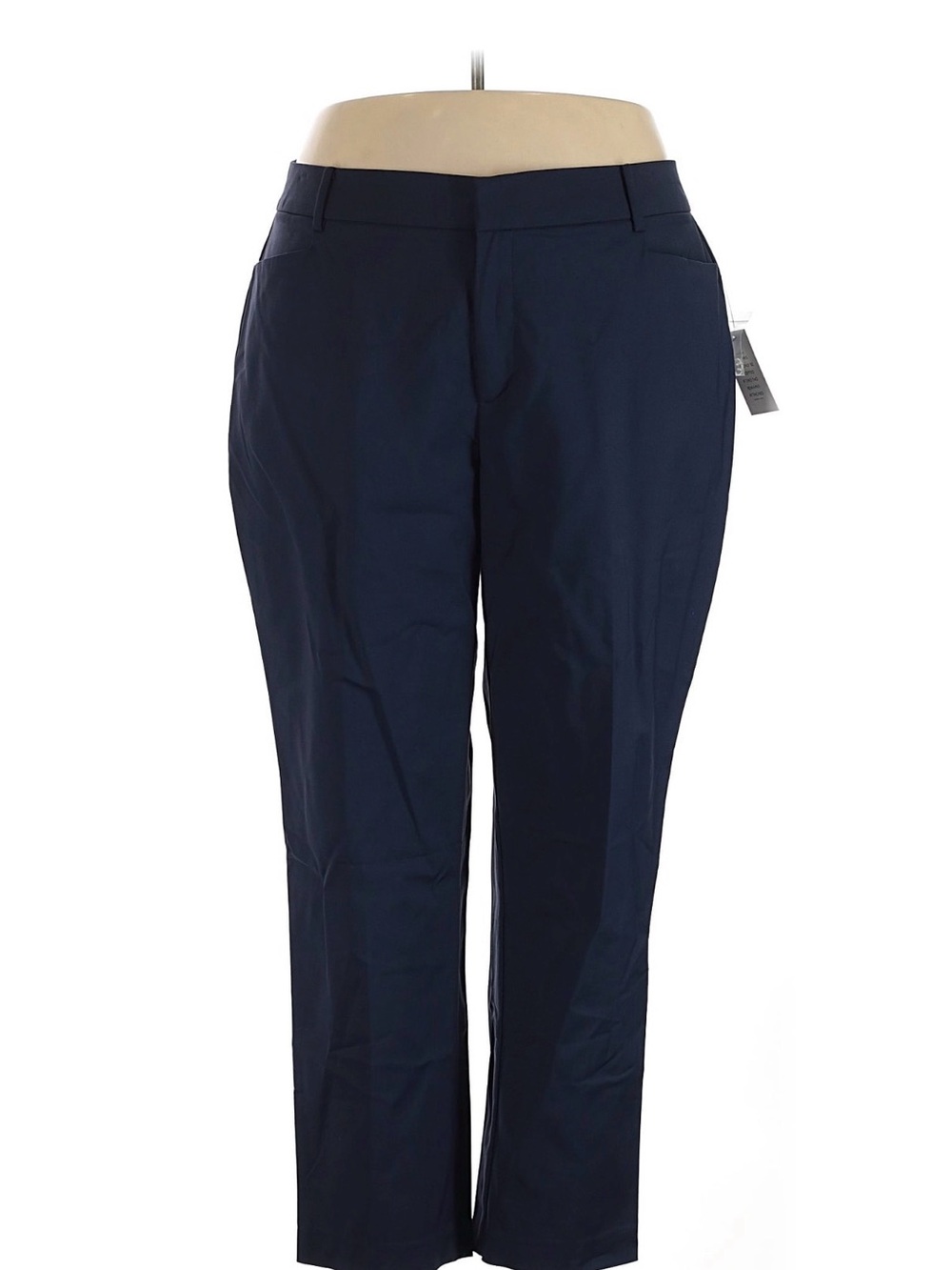 Eloquii Navy Straight-Leg Dress Trousers